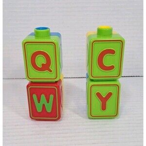 VTech Ultimate Alphabet Activity Cube Letter Blocks Lot 4 Double Sided Cubes